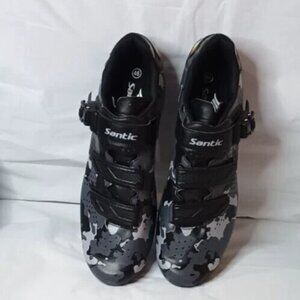 NEW Without Box 41/ 8 Mens Santic Davee Gray Camo Road Cycling Shoes 3 Cleat